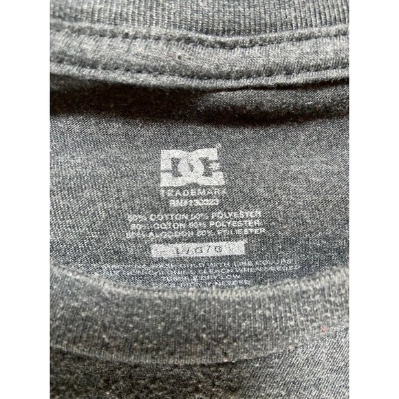 DC Shirt Adult Large Gray Spell Out Logo Pullover Short Sleeve Tee Mens‎ - Picture 6 of 10